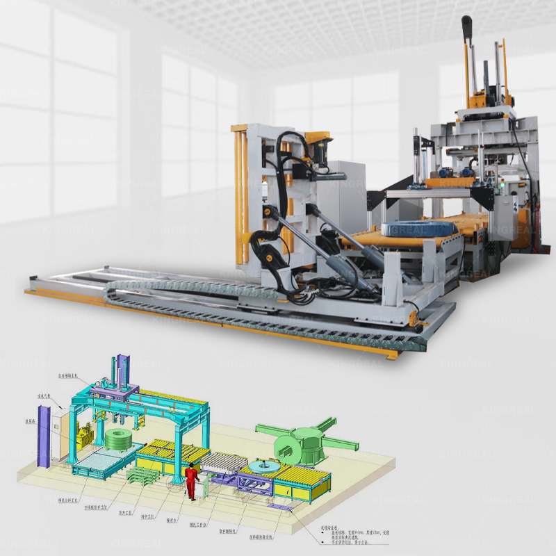 Linea automatica di confezionamento di bobine in acciaio